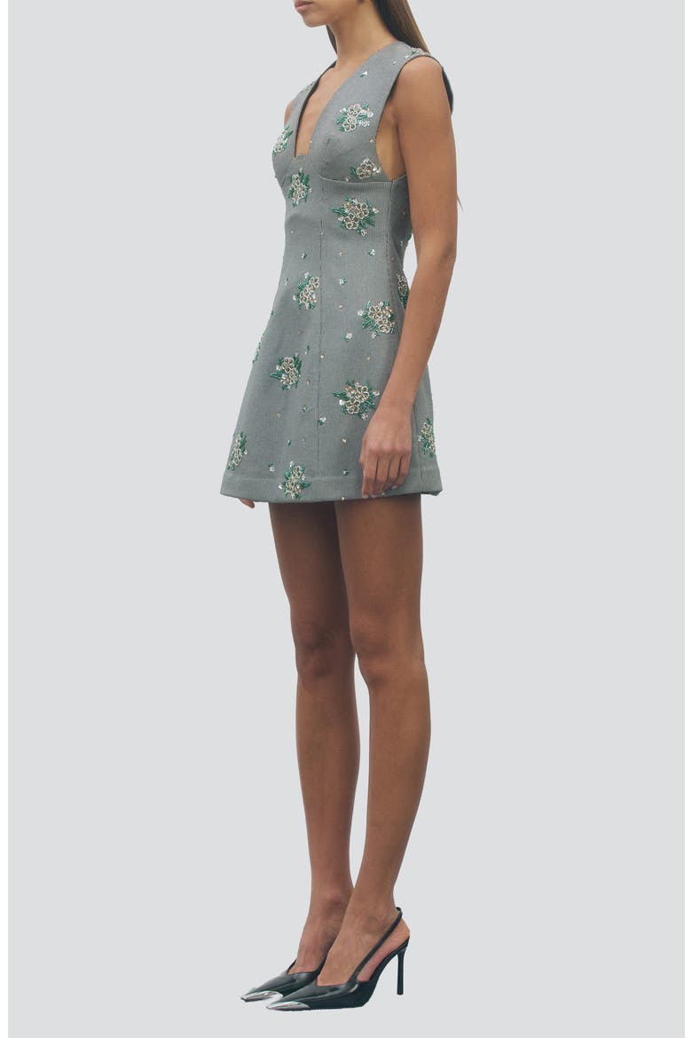 Violette Embroidered Minidress, Alternate, color, BLACK MULTI