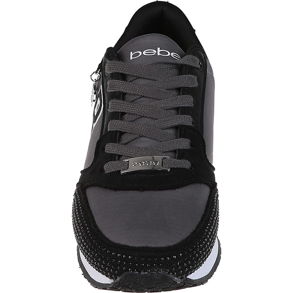 Bebe Embellished Varsity Low Top Sneaker