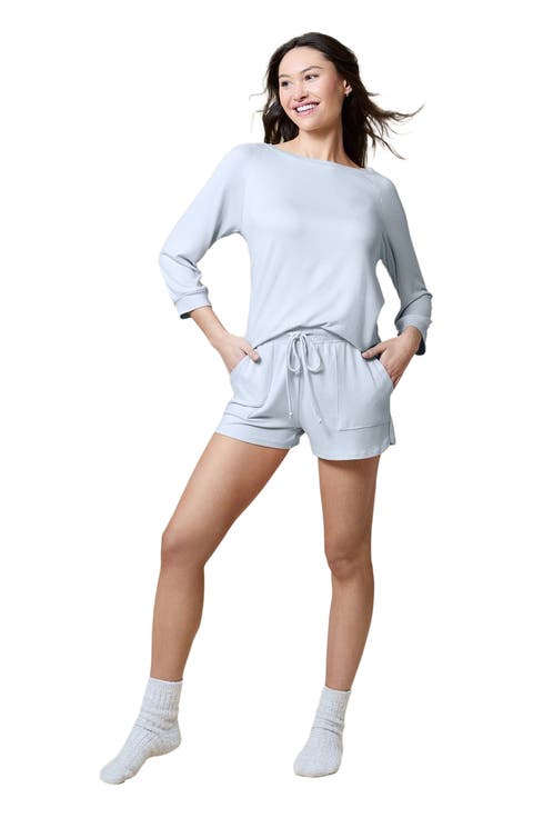 Dream 3/4 Sleeve Boatneck Top with Shorts Set