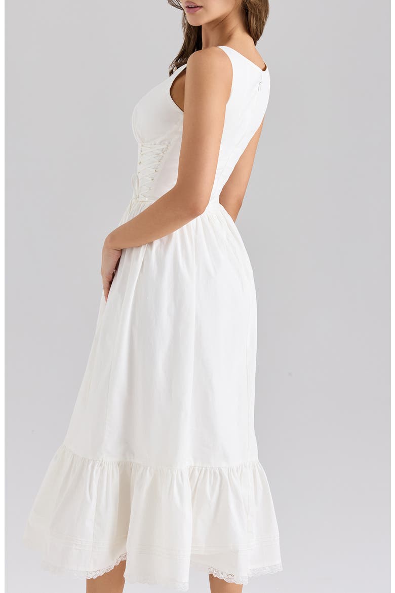 Sienna Sleeveless A-Line Dress, Alternate, color, WHITE