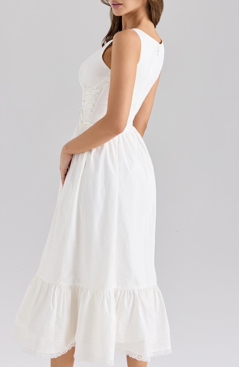 HOUSE OF CB Sienna Sleeveless A-Line Dress, Alternate, color, White