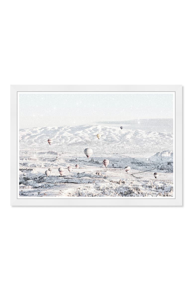 WYNWOOD Winter Balloon Framed Wall Art, Main, color, WHITE
