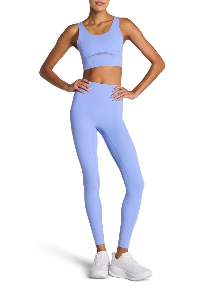 Meshery Longline Sports Bra, Alternate, color, HYACINTH