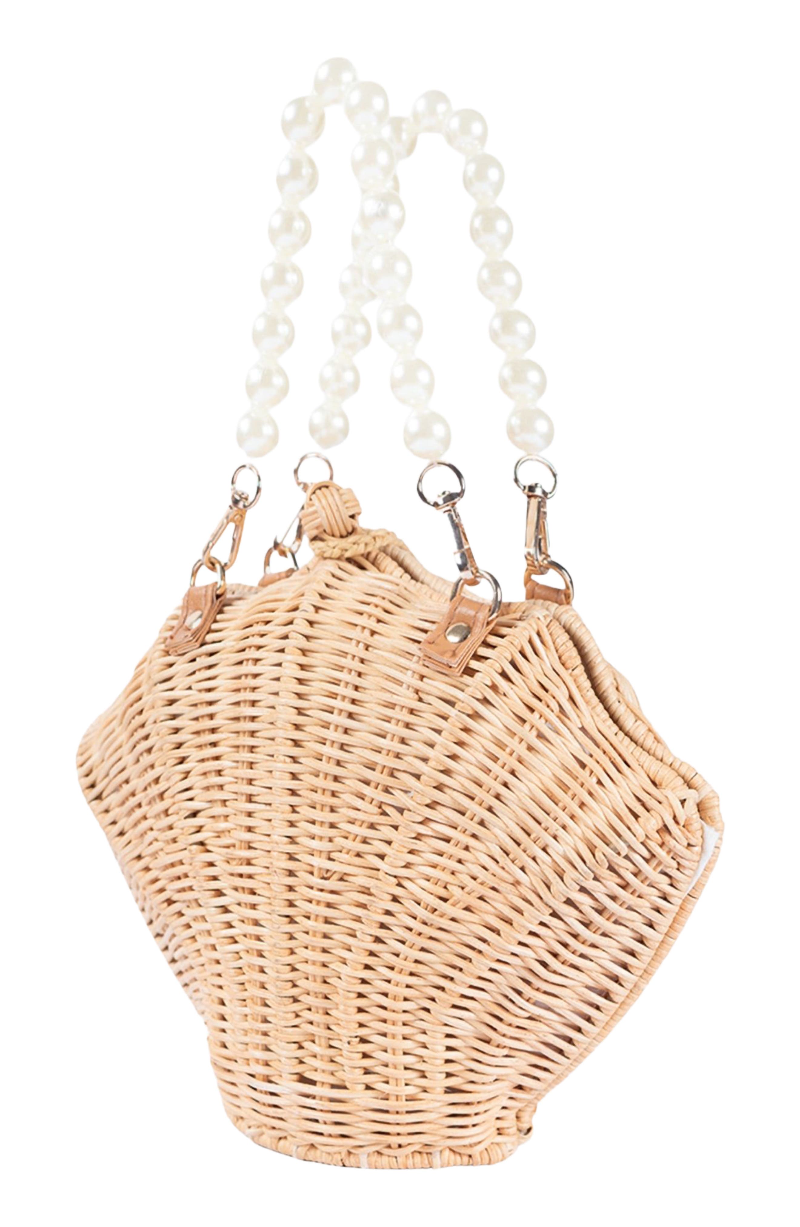 Jelavu Shellie Shell Basket Bag, Alternate, color, Light Natural