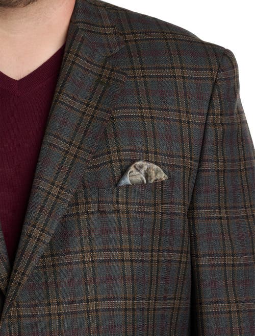 Tallia Wool-blend Plaid Sport Coat In Green