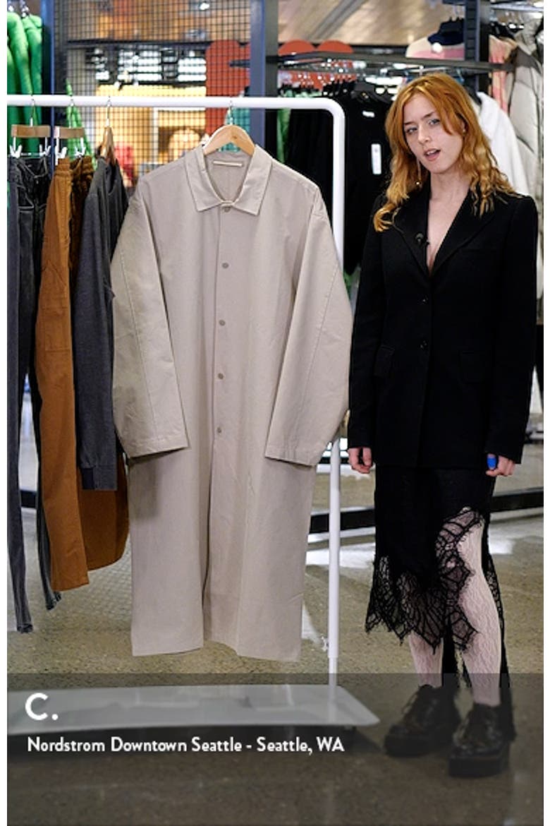 Cotton Blend Long Coat video