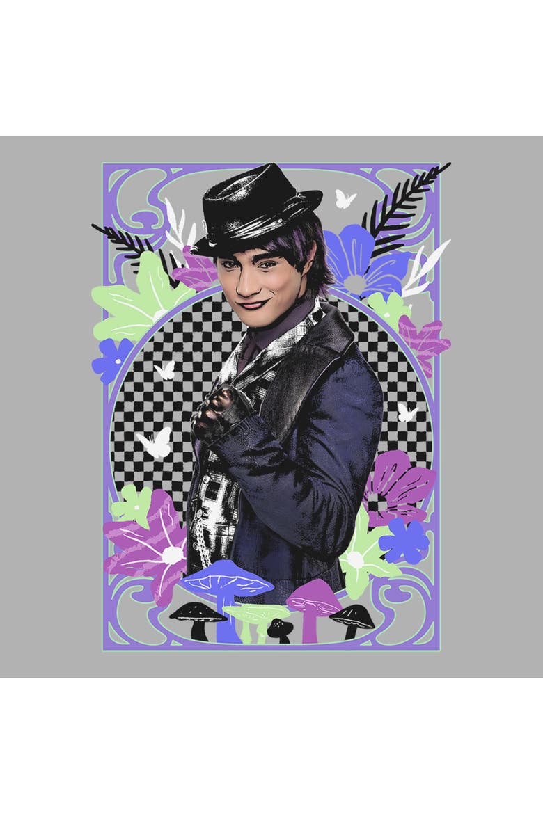 Boy's Descendants Wicked Wonderland Max Framed Portrait  Graphic T-Shirt, Alternate, color, Sport Grey
