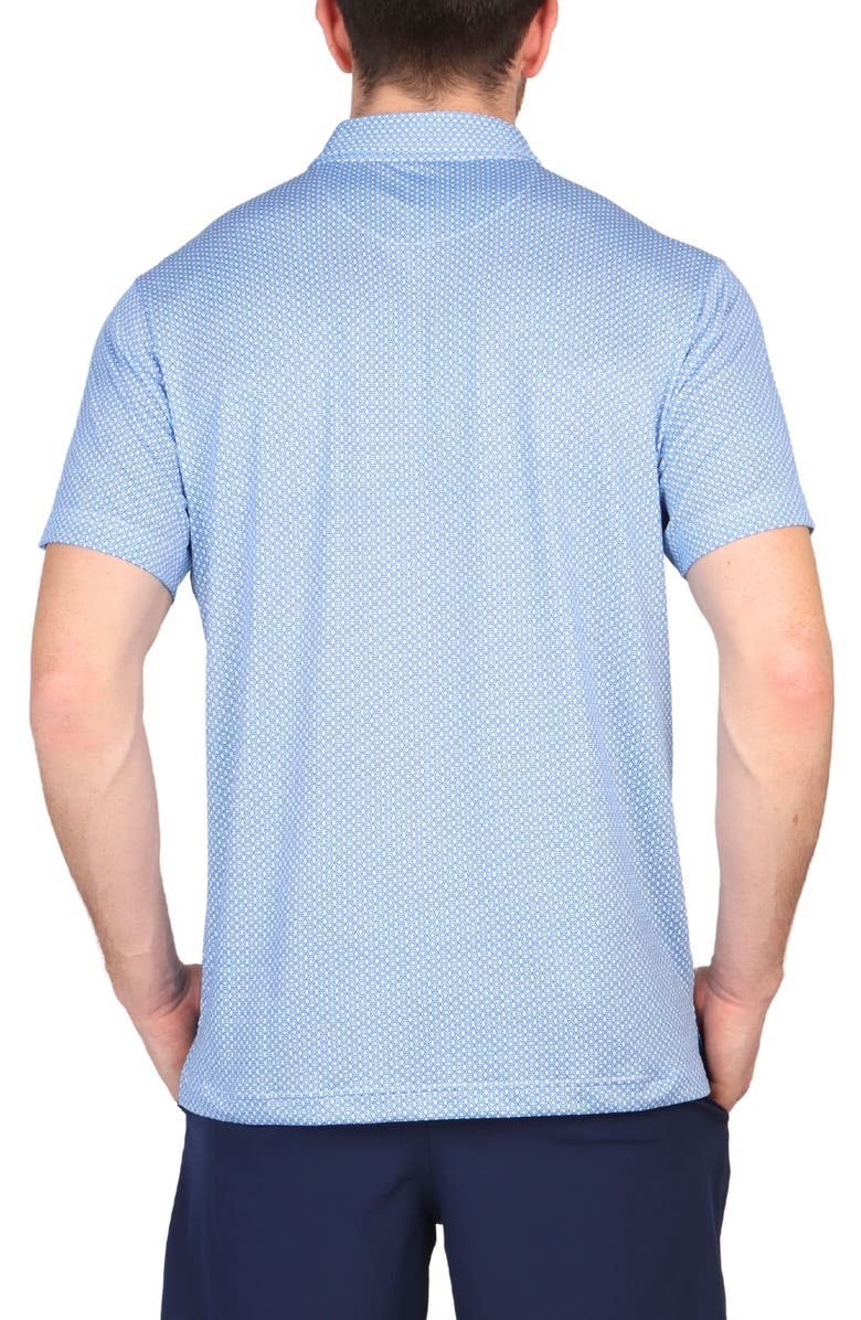 TailorByrd Mini Geo Print Performance Polo, Alternate, color, Blue