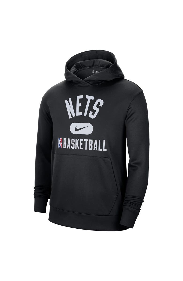 Nike Men's Nike Black Brooklyn Nets 2021-2022 Spotlight On Court Performance Practice Pullover Hoodie, Alternate, color, Black