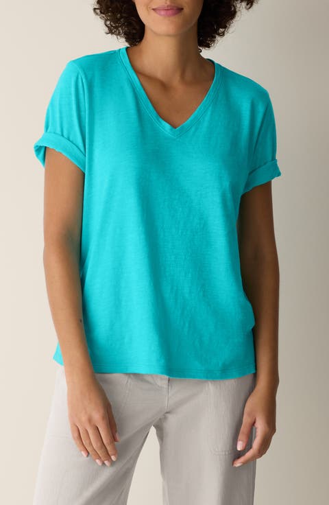 Easy V-Neck Organic Cotton T-Shirt
