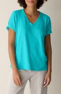 Eileen Fisher Easy V-Neck Organic Cotton T-Shirt