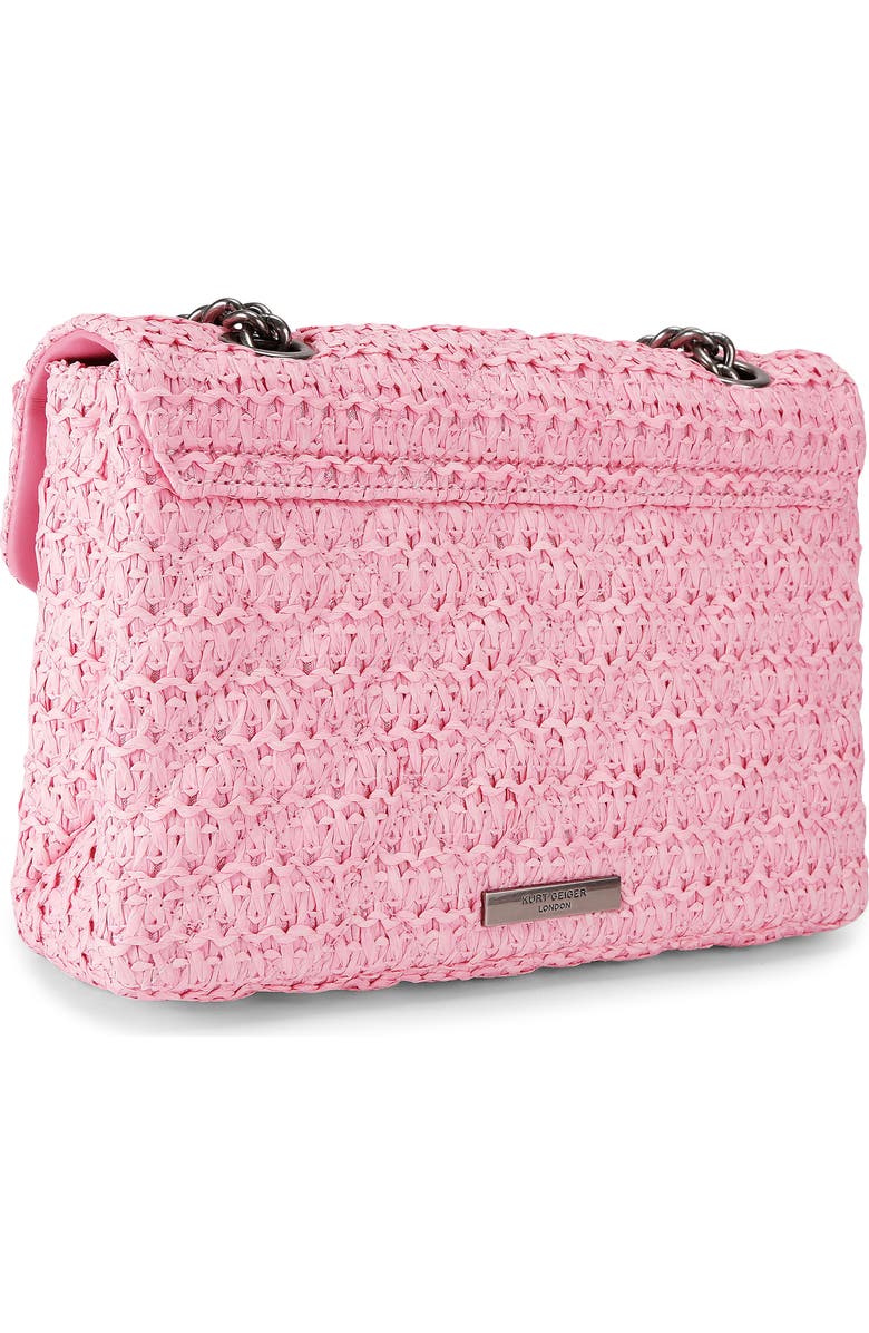 Kurt Geiger London Kensington Raffia Convertible Shoulder Bag, Alternate, color, Pink