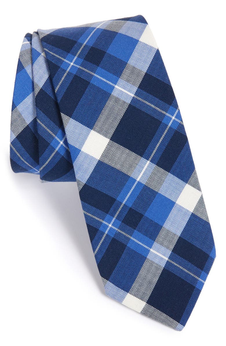 1901 'Goode Plaid' Cotton Tie, Main, color,