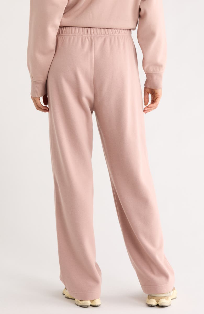 Zella Ultracozy Fleece Straight Leg Sweatpants, Alternate, color, Pink Fawn