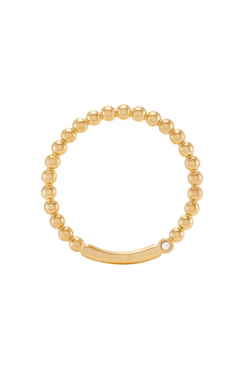Frankie & Zoe Beaded Band Ring In Gold