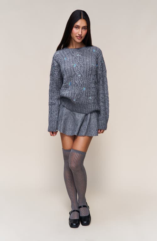 Guizio Etta Sweater in Medium Heather Grey at Nordstrom, Size Xx-Small
