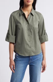 Wit & Wisdom Roll Tab Button-Up Shirt