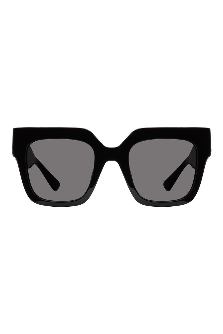 50mm Square Sunglasses, Main, color, BLACK/ SMOKE