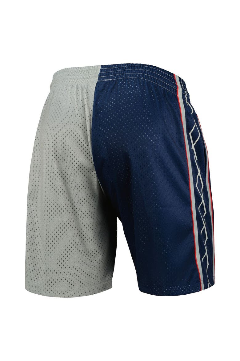 Men's Mitchell & Ness Navy/Silver New Jersey Nets Hardwood Classics 2006 Split Swingman Shorts, Alternate, color, Navy