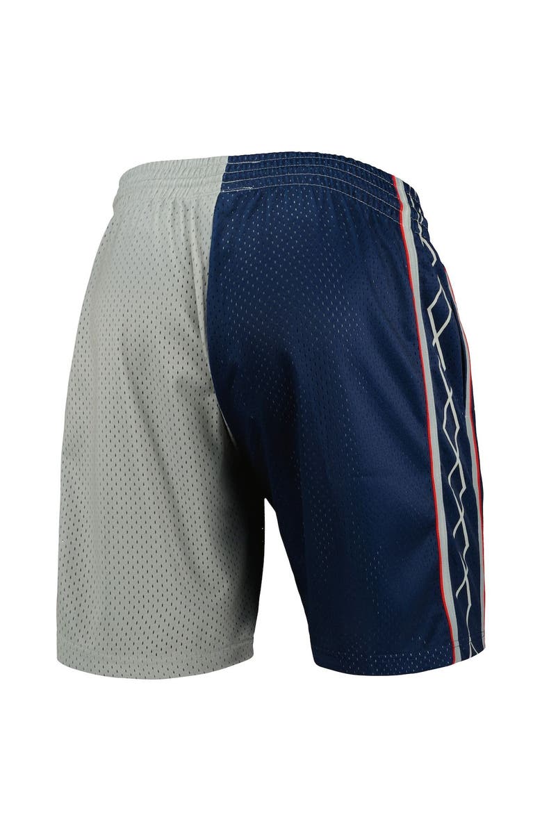 Mitchell & Ness Men's Mitchell & Ness Navy/Silver New Jersey Nets Hardwood Classics 2006 Split Swingman Shorts, Alternate, color, Navy
