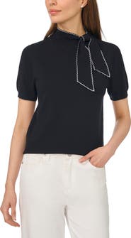 CeCe Scarf Tie Sweater