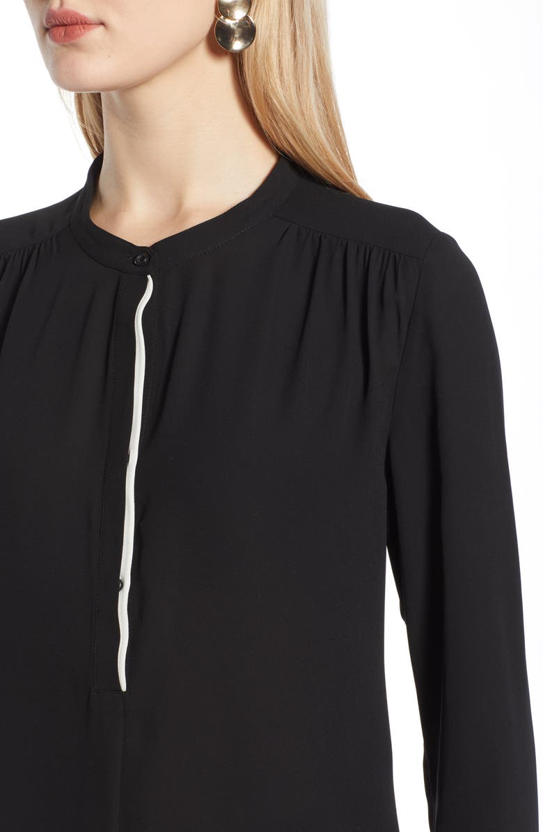Halogen<sup>®</sup> Piping Detail Blouse, Alternate, color,