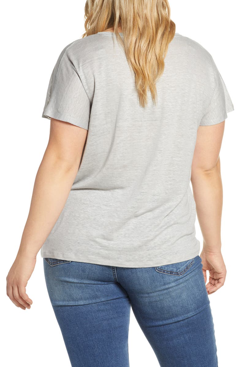 Nordstrom Signature Linen Tee, Alternate, color, 