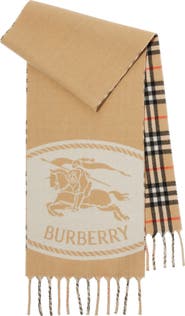 Burberry Reversible EKD Check Cashmere Scarf