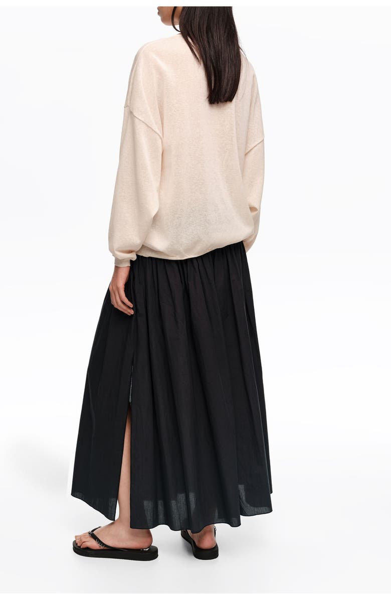 Bimba y Lola A-Line Maxi Slit Skirt, Alternate, color, Black