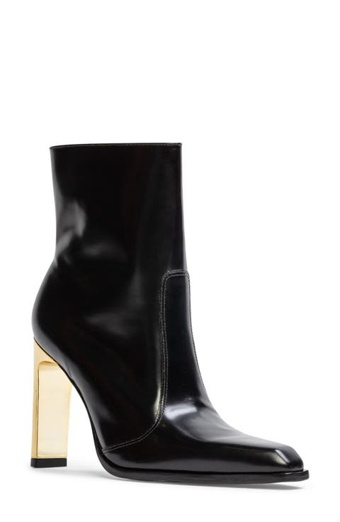 ダウンジャケット・コート Black Suede Cutout Stiletto Bootie Black Suede Studio Friday 80MM Knee High Boots | Saks Fifth