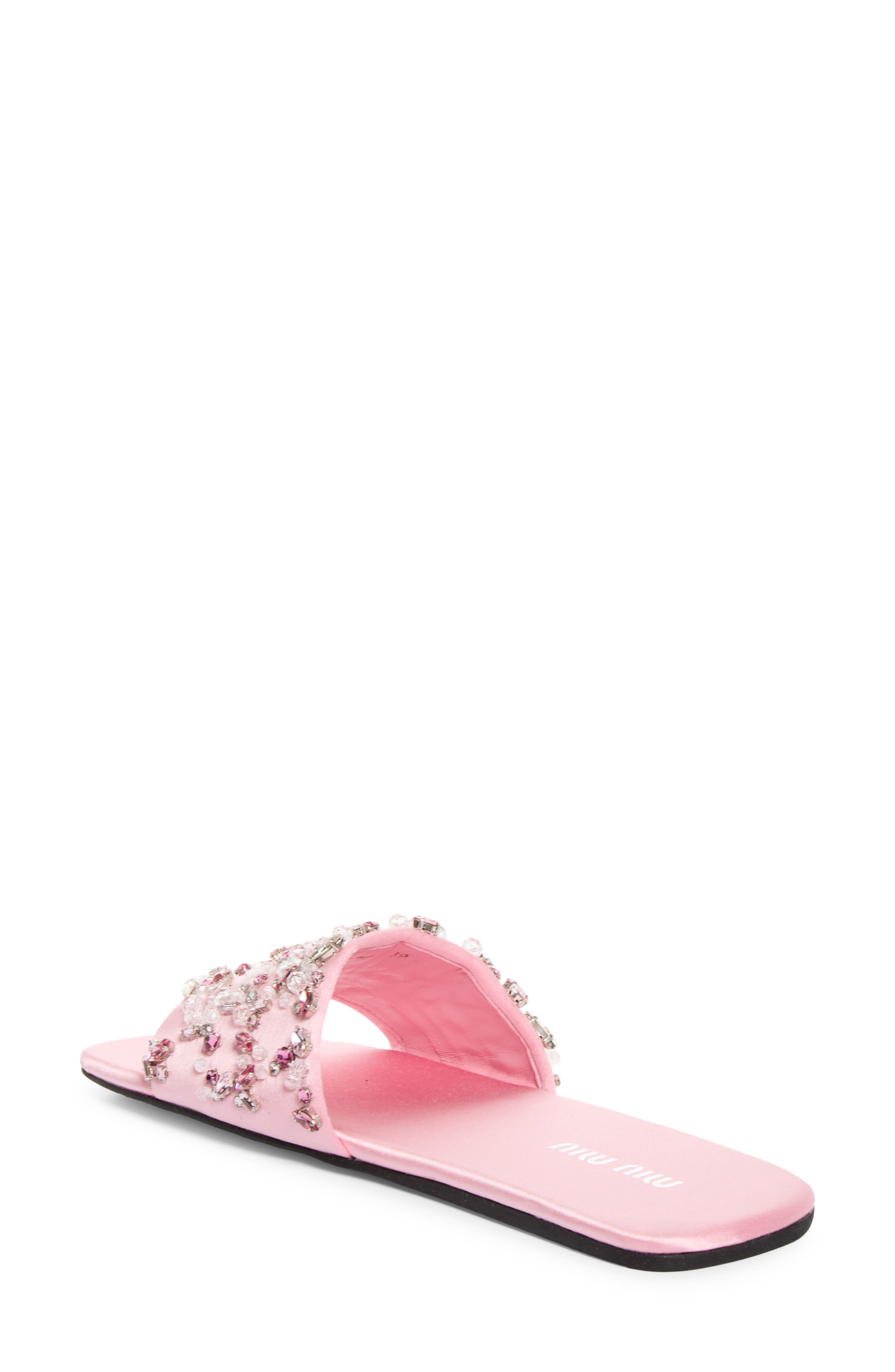 Strass Slide Sandal, Alternate, color, PETALO