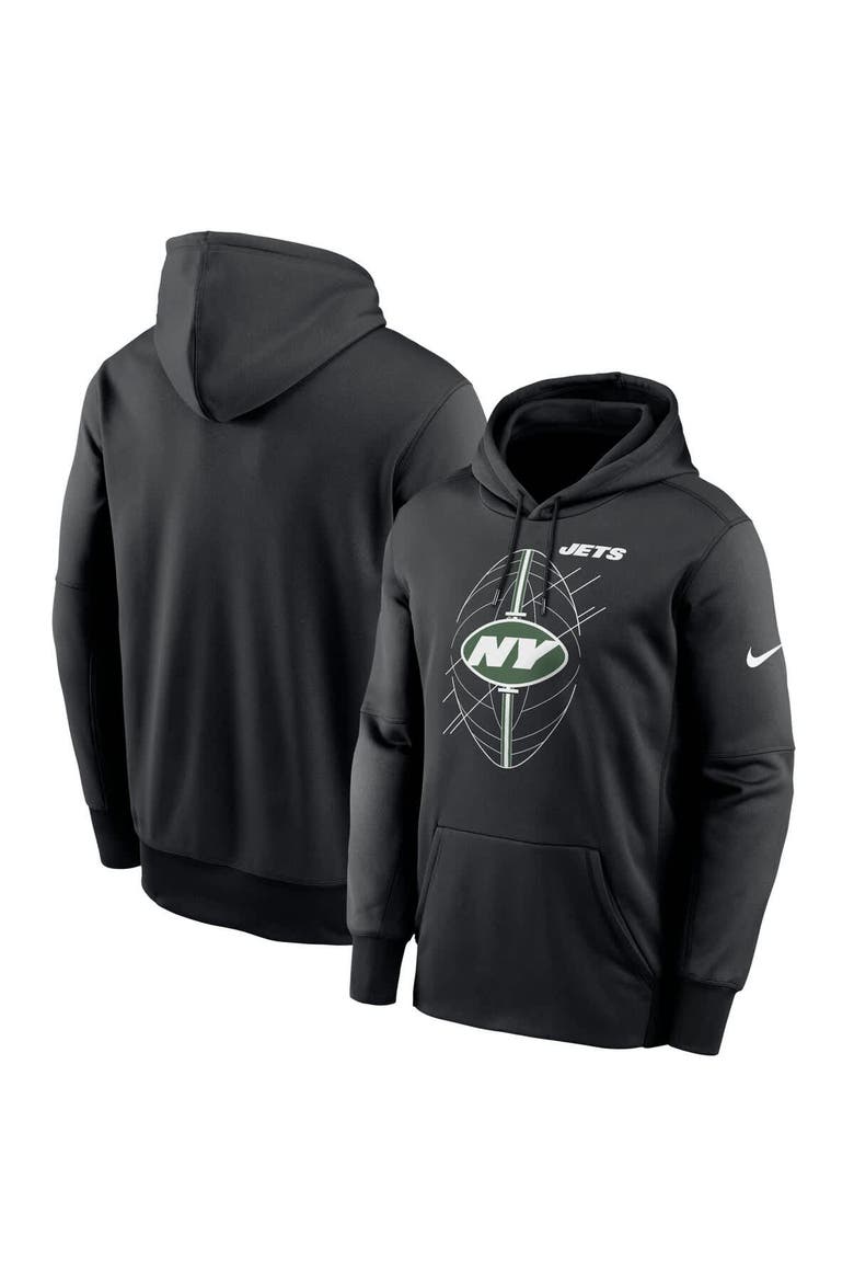 Men's Nike Black New York Jets Performance Fleece Pullover Hoodie, Alternate, color, Black