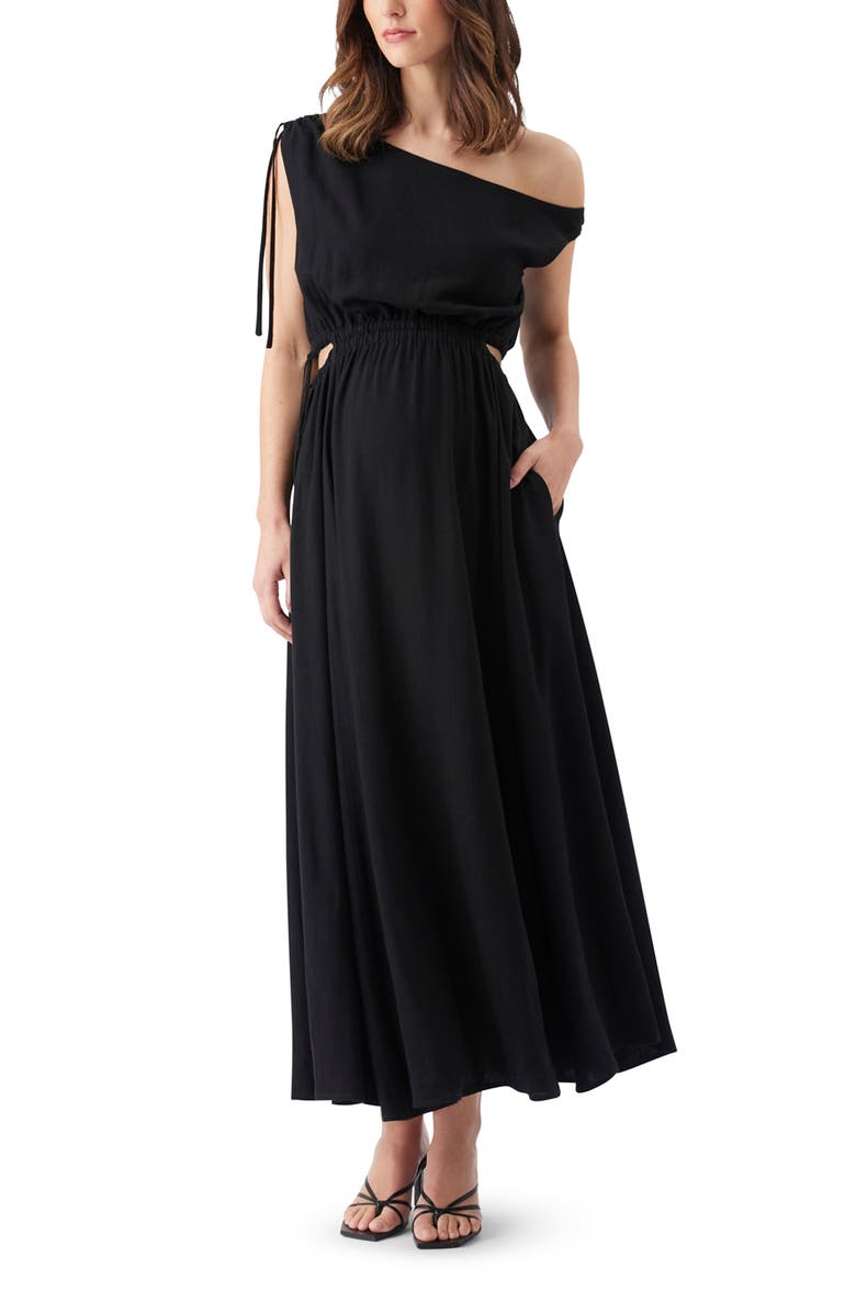Ripe Maternity Presley Off Shoulder Dress, Main, color, Black