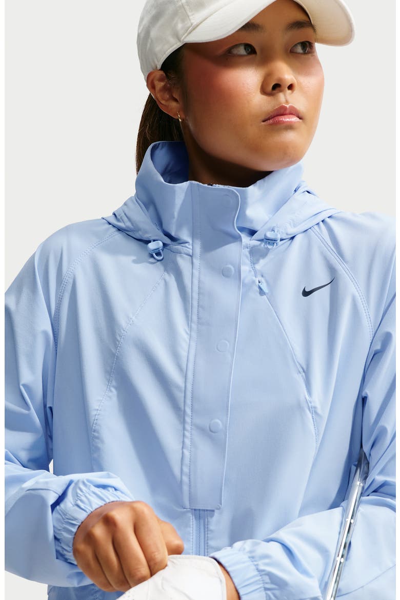 Golf Jacket with Packable Hood, Alternate, color, ALUMINUM/ BLACK