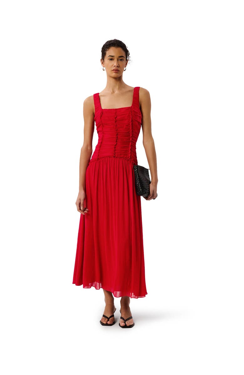 22454328 Square Neck Wide Strap Maxi Dress, Main, color, Red