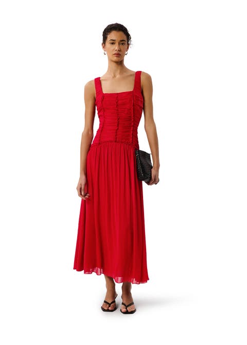 Square Neck Wide Strap Maxi Dress