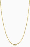 Oradina 10K Gold Bold Spirah Chain Necklace