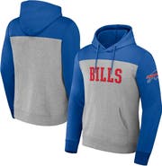 NFL X DARIUS RUCKER Men's NFL x Darius Rucker Collection by Fanatics Heather Gray Buffalo Bills Color Blocked Pullover Hoodie