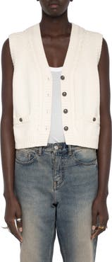 Zadig & Voltaire Mally Cable Stitch Vest