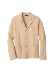 Paul Fredrick Cotton Notch Lapel Cardigan Sweater
