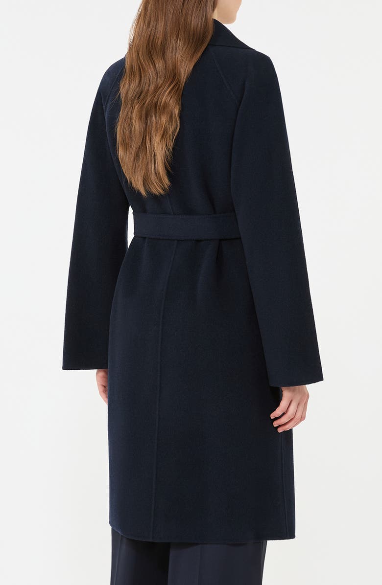 Weekend Max Mara Civada Wool Blend Coat, Alternate, color, Navy