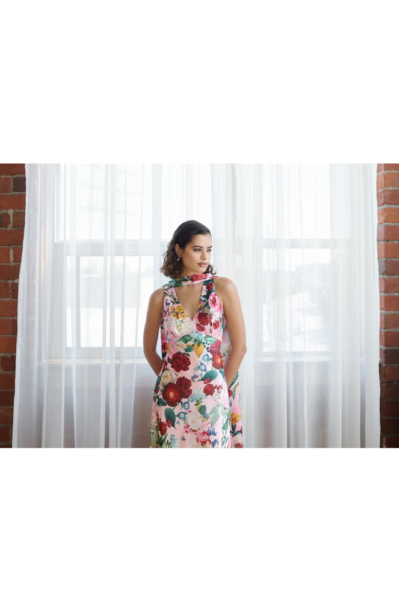 Vasiliki Catalina Silky Gown In Petal Muse, Alternate, color, 