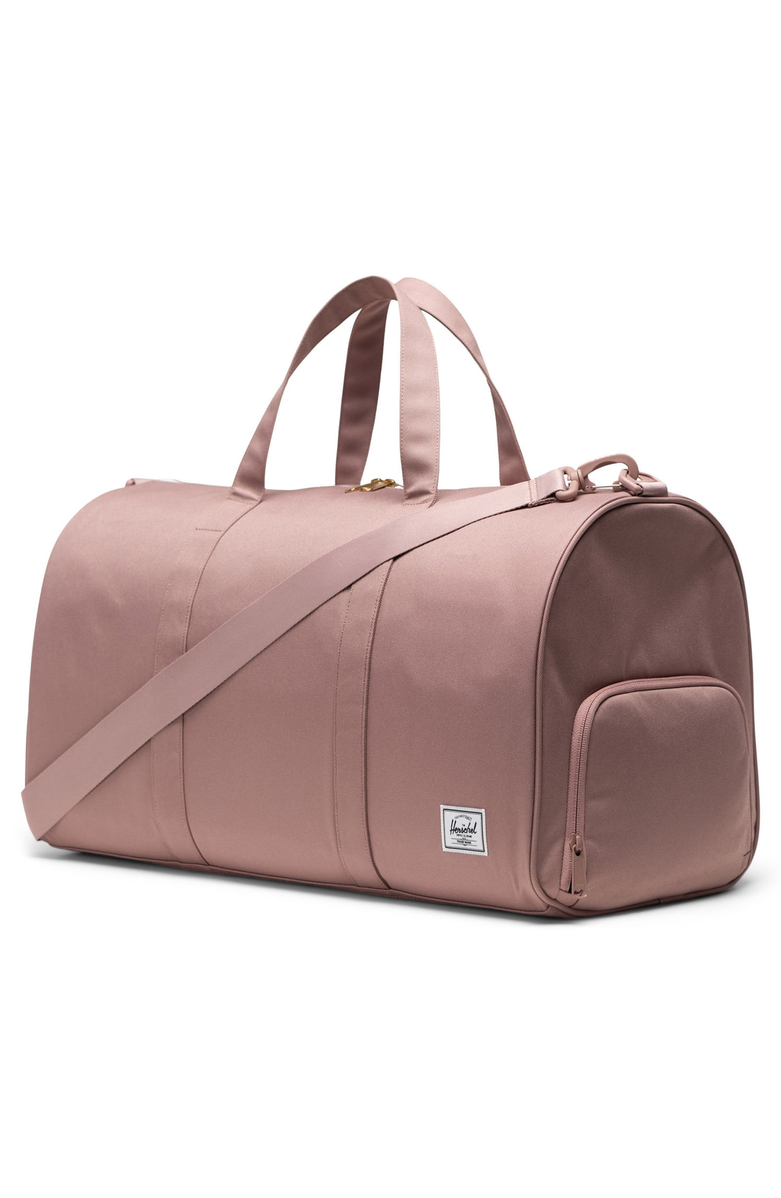 Herschel Supply Co. Novel Recycled Polyester Duffle Bag, Alternate, color, Ash Rose
