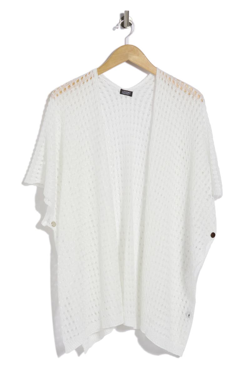 Metallic Open Weave Wrap, Alternate, color, WHITE