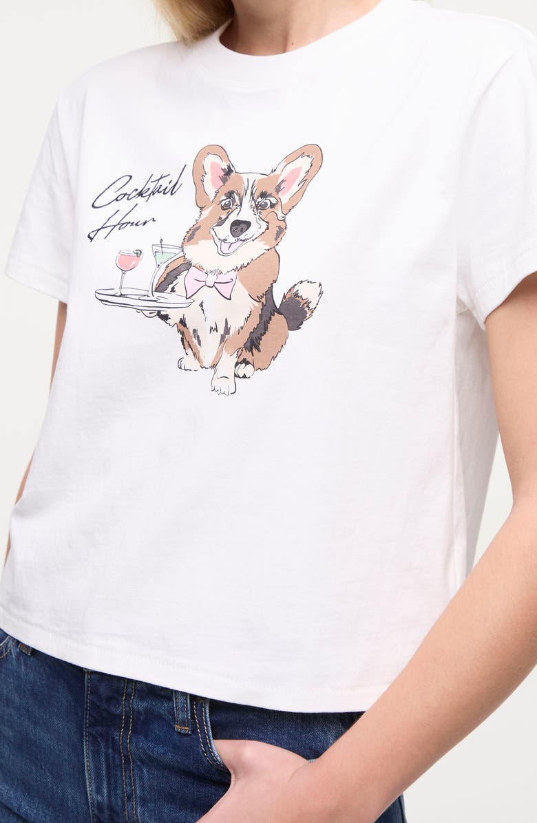 Wildfox Jamie Cocktail Hour Graphic T-Shirt, Alternate, color, Snow White