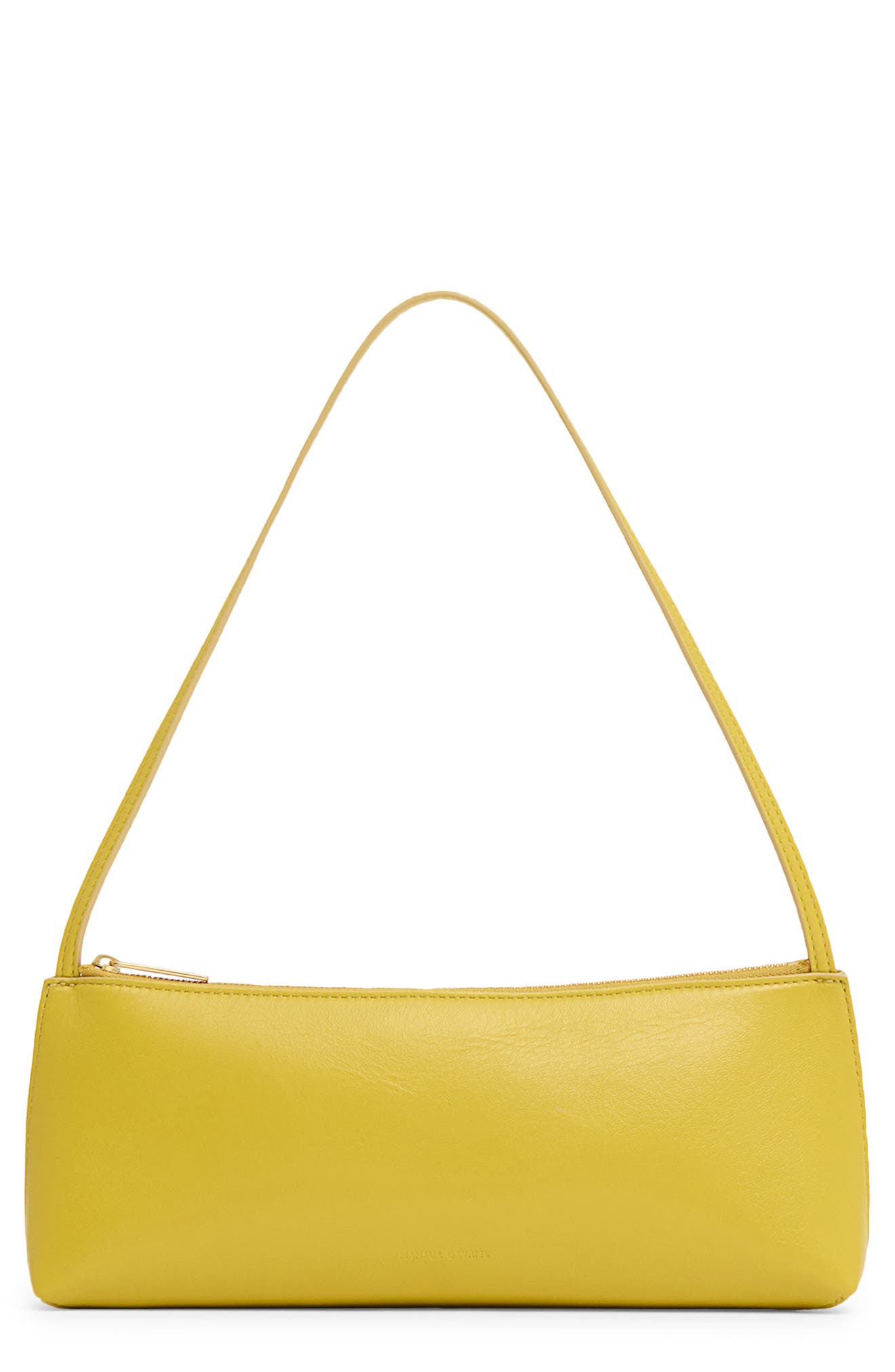 Gaia Leather Baguette Bag, Main, color, CITRUS