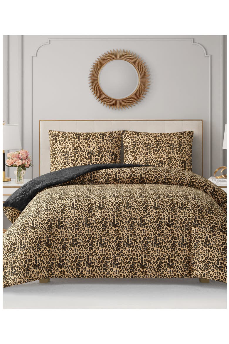 Reversible Animal Print Comforter Set, Alternate, color, LEOPARD