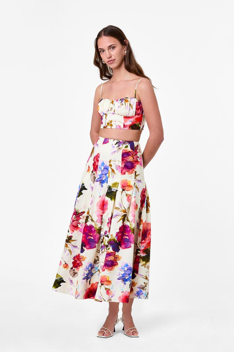 Jordana Skirt, Alternate, color, Watercolor Flora