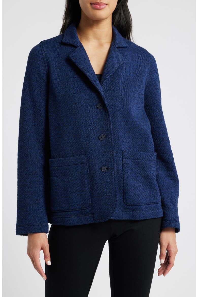 Organic Cotton Blazer, Alternate, color, INK