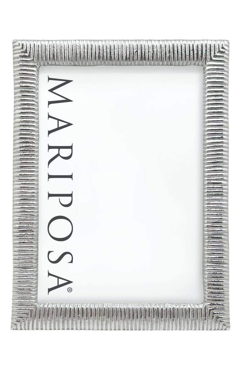Mariposa Woven Texture 5 x 7-Inch Picture Frame, Alternate, color, Silver